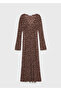 V-neck print dress - 3