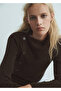Button Asymmetric Collar Sweater - 6