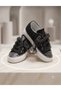 Girl's Black Color Stone Lace up Stylish Shoes - 3