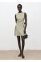 Boat Neck Pleated Dress - 2