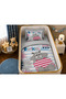 Cute Teddy Bear Single Digital Baby Bedding Set for Summer Vacation