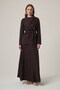 Women's Sequin Embroidered Belt Detailed 3-Piece Set Brown 31375 - 2