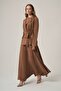 Women's Sequin Embroidered Belt Detailed 3-Piece Set Cocoa 31375 - 3