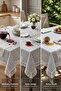 Lace Detailed Tablecloth |   Waterproof Duck Fabric |   Stain-Resistant and Erasable - 4