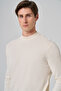 Men's Ecru Trend Crew Neck Rayon Knitwear - 3