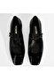 Women's Black Crocodile Printed Mary Jane Casual Shoes - 7