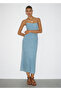 Drape Denim Dress - 8