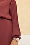 Pleated Skirt Tunic Set with Sleeves - Dried Rose - 5
