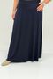 65001 Plus Size Basic Combed Cotton Skirt - Navy Blue - 4