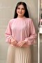 Beli Ribana Elasticated Short Tunic with Four Button Detail