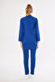 Hijab Cobalt Blue Lycra Women's Nurse and Doctor Jersey Scrubs - 6