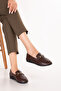 Genuine Leather Anatomical Sole Comfortable Daily Ballet Flats Vtg.468 Brown - 3