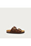 Women's / Girls' Slippers 17B8 Suede Double-Strap Sliders