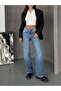 Women's Stonewashed Wide Leg Jean Loose Cut Wide Leg Denim Trousers