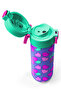 Kids Lavender Pink Heart Patterned Straw and Direct Drinking Steel Thermos 500 ml 31910 - 4