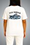 Oversize Tcg Doğan between the Waves Themed Pocket and Back Printed Unisex T-Shirt - 4