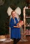 Taffeta Balloon Sleeve Knitwear Dress - 7