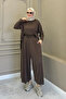 Women's Modal Fabric Oversize Wide-Legged Pants Comfortable Fit Two-Piece Hijab Set 1222 - Premium Series - 2