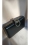 Women's Metallic Black Stone Ring Cover Special Design Evening Dress Event Wedding Portfolio Bag - 4