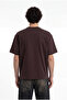 Men's Rebelious Character Oversize T-Shirt Brown - 6