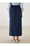 Elastic Waist Linen Look Skirt (S5) - 4
