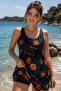 Women's Dress Swimsuit with Shorts -Patterned -Lycra 38-52
