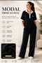Modal Gold Buttoned Princess Collar Sports Tracksuit Set