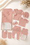 Baby Girl 10-Piece Hospital Discharge Set 100% Cotton Premium Newborn Birth Set Stl6797 - 2