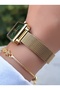 New Season Rectangular -Gold Silver Color - Steel Women's Watch - with Bracelet Gift - 4