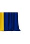 Fan Yellow Navy Blue Double Winged Children's Room Background Curtain - 2