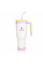 1200ml Stainless Steel Tumbler with Handle, Straw, Infuser, Boot, Insulated Water Bottle (White)