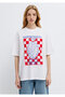 Sardine Printed White T-Shirt Loose Fit / Comfortable Loose Cut 1614152-620 - 4