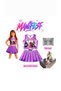 Manifest Mor Skirt Blouse Bottom Top 2-Piece Set Shorts Skirt Girl Child Bottom Top Set Manifest Heeled Shoes - Face Stone Set Party Concert Birthday Beach Wear - 3