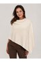 Asymmetrical Cut Knitwear Acrylic Poncho