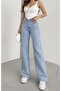 Blue High Waist Palazzo Jeans Lycra Stretchy Jeans