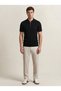 Men's Short Sleeve Half Zipper Ribbed Slim Knitwear T-Shirt - 2