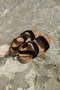 Farah Genuine Leather Black Light Sole Men's Sandals - 2