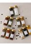 Set of 12 Square Shaped Glass Spice Jars with Metal Gold Lids (48 Labels as a Gift) - 8