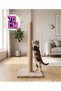 70 cm Beige Cat Scratching Board - Jute Rope Cat Scratcher with Sturdy Base