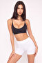3-Piece Women's Laser Cut High Waist Gathering Invisible Shorts Boxer - 4