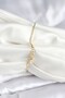 Pink Zircon Stone Heart Model Gold Color Women's Bracelet - 2