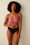 Koyu Pembe Basic Straplez Toparlayıcı Bikini Üstü