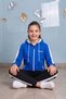 Girl's Potential Thick Striped Hooded Straight-Leg Diver Fabric Tracksuit Set Esf7016 - 7