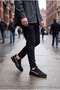 Black White Men's Skin Sneakers 0012SANTO - 7