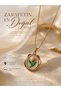 Tulip Detailed Stainless Gold Women's Steel Necklace