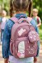 Patterned Girls' Nursery Kindergarten Preschool Bag with Small Wallet Gift