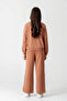 8-12 Years Berceste Soft Girl's Suit-Mocca - 2