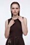 Basic Sleeveless Women's Dress with Belt Detail - 2