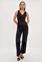 Lace V-Neck Slim Fit Blouse - 4