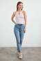 Halter Neckline Body with Striped Ring Detail - 2